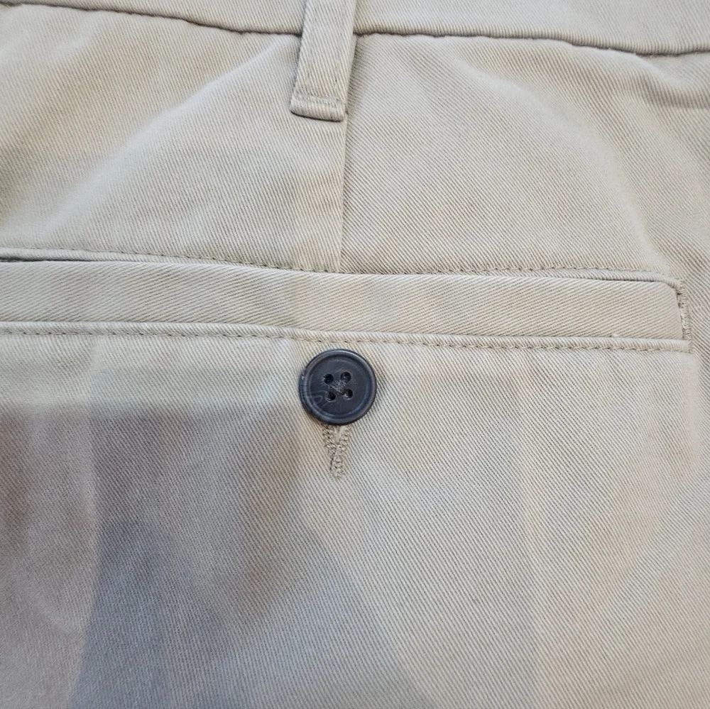 Lands’ End Men’s Chino Pants 38x30 Traditional Fit Khaki Cotton Twill